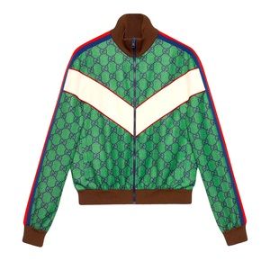 New with tags Gucci monogram green jacket